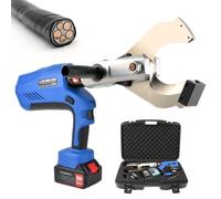 Fablestoryem Coupe-câble hydraulique, Coupe-câble électrique à cliquet 250KN avec Affichage LED/2 Batteries, Outil de Coupe de Fil Φ85MM-120MM pour câbles Al et CU/Al blindés,120MM