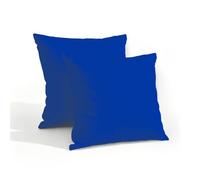 Fabpuro Lot de 2 housses de coussin décoratives imperméables pour extérieur, terrasse, jardin, tente, canapé, sofa, bleu roi, 40 x 40 cm, couleur unie