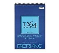 Fabriano Honsell 19100644 Mix Media 1264 Bloc à Spirales, 300 g/m², Format A3, 30 Feuilles de Papier Blanc Naturel, Grain Moyen, sans Acide, Convient à Toutes Les Techniques diverses, Set de 40 Pièces