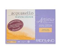Fabriano Artistico Acquarello Watercolour Lot de 15 feuilles de carton aquarelle 300 g/m² Blanc extra fin Grain fin 35,5 x 51 cm