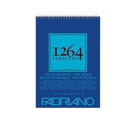 Fabriano Honsell 19100643 Mix Media 1264 Bloc à Spirales, 300 g/m², Format A4, 30 Feuilles de Papier Blanc Naturel, Grain Moyen, sans Acide, Convient à Toutes Les Techniques diverses, Set de 40 Pièces