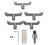 Fabricant d'anneaux en bois, Kit de Lames Annulaires en Acier Argenté, 1 Set, Outil de Perçage pour Fabrication de Bijoux en Bois, pour Bracelets en