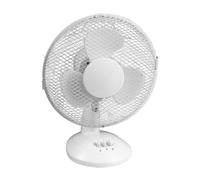 FABRILAMP Petit ventilateur de table oscillant blanc 25 W Cape