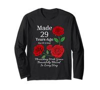 Fabriqué il y a 29 Ans Rose Flower, 29 Ans, 29e Anniversaire Manche Longue