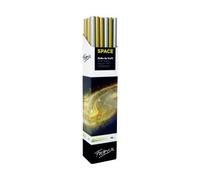 Fabrisa Space 2C Présentoir de 30 Rouleaux de Papier Cadeau - Papier Kraft Vergé 70gr - Mesures du Rouleau 1x3m - Couleurs Or et Argent