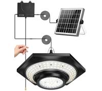 FabStyl Lampe Solaire Intérieur Extérieur avec Interrupteur Manuel à Tirette, 6500K Blanche Lumière Lampe Suspendue Éclairage Solaire IP65 Etanche Pour Jardin Pergola Chemins Garage Maison Pergola
