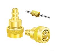 FABULETTA Boltigen Lot de 3 adaptateurs de conversion pour r1234yf vers R134a côté haute basse pression côté raccord rapide tout en cuivre pour réparation automobile AC
