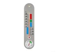FABULETTA Thermomètre numérique hygromètre large gamme -30 à 50 ℃ facile à lire LCD à suspendre au mur pour intérieur ou extérieur pièce bureau (E)