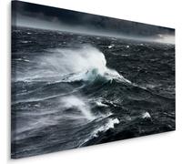 Fabuleuse toile PEINTURES 30x20 cm XXL Art print Mer Vagues Tempête marine Nuit