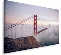 Fabuleuse toile PEINTURES 40x30 cm XXL Impression d'art Golden Gate San Francisco