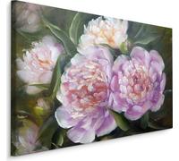 Fabuleuse toile PEINTURES 90x60 cm XXL Impression d'art pivoines fleurs nature
