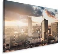 Fabuleuse toile PICTURES 70x50 cm XXL Impression d'art Varsovie Ville panoramique