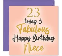 Fabuleuses cartes d'anniversaire de 23 ans pour nièce, 23 Today & Fabulous