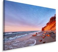 Fabuleuses PIGNES EN CANAS 70x50 cm XXL Impression d'art Mer Plage Coucher de soleil