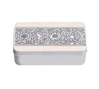 Fabulous Boite en Métal Frise Floral Vintage Motif Art Nouveau Ornament - 11 x 18,5 x 5,5 cm - Boite de rangement, clé, outils, boite à Lunch, Sucre, Biscuit