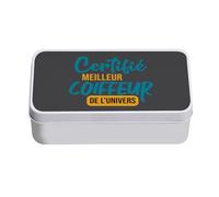 Fabulous Boite en Métal Noir - Certifié meilleur Coiffeur de l'univers Cheveux Coupe Style Mode Fashion - 11 x 18,5 x 5,5 cm - Boite de rangement, clé, outils, boite à Lunch, Sucre, Biscuit