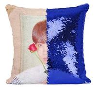 Fabulous Coussin avec Housse Sequin - Paillettes Bleu BTS Map of The Soul: Persona J-Hope [40 x 40 cm] Bleu G