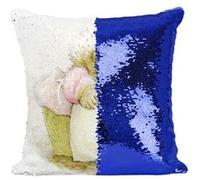 Fabulous Coussin avec Housse Sequin - Paillettes Bleu Herisson Fer a Repasser Beatrice Potter [40 x 40 cm] Bleu G