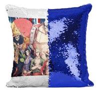 Fabulous Coussin avec Housse Sequin - Paillettes Bleu One Piece Personnages [40 x 40 cm] Bleu G