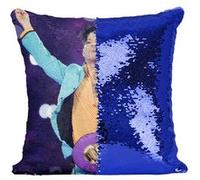 Fabulous Coussin avec Housse Sequin - Paillettes Bleu Prince Live Super Bowl [40 x 40 cm] Bleu G