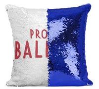 Fabulous Coussin avec Housse Sequin - Paillettes Bleu Pro du Ballon [40 x 40 cm] Bleu G