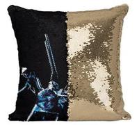 Fabulous Coussin avec Housse Sequin - Paillettes Doré Arnold Schwarzenegger Terminator 2 [40 x 40 cm] Doré G
