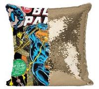 Fabulous Coussin avec Housse Sequin - Paillettes Doré Black Panther Marvel Couverture BD [40 x 40 cm] Doré G