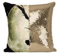 Fabulous Coussin avec Housse Sequin - Paillettes Doré Death Note Ange Devant la Lune [40 x 40 cm] Doré G