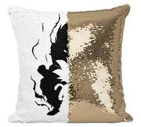 Fabulous Coussin avec Housse Sequin - Paillettes Doré Dragon Ball Son Goku Adulte Enfant [40 x 40 cm] Doré G