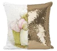 Fabulous Coussin avec Housse Sequin - Paillettes Doré Herisson Fer a Repasser Beatrice Potter [40 x 40 cm] Doré G