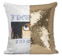 Fabulous Coussin avec Housse Sequin - Paillettes Doré J'peux Pas J'ai Manga L Death Note [40 x 40 cm] Doré G