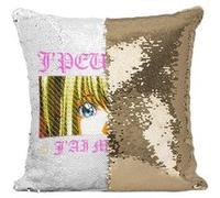 Fabulous Coussin avec Housse Sequin - Paillettes Doré J'peux Pas J'ai Manga Misa Death Note [40 x 40 cm] Doré G