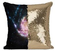 Fabulous Coussin avec Housse Sequin - Paillettes Doré M101 Galaxie du Moulinet [40 x 40 cm] Doré G