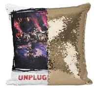 Fabulous Coussin avec Housse Sequin - Paillettes Doré Nirvana Kurt Cobain Album Unplugged in New York [40 x 40 cm] Doré G