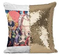 Fabulous Coussin avec Housse Sequin - Paillettes Doré One Piece Personnages [40 x 40 cm] Doré G