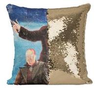 Fabulous Coussin avec Housse Sequin - Paillettes Doré The Matrix Affiche Film [40 x 40 cm] Doré G