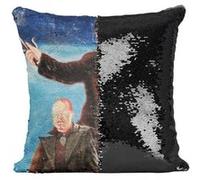 Fabulous Coussin avec Housse Sequin - Paillettes Noir The Matrix Affiche Film [40 x 40 cm] Noir G