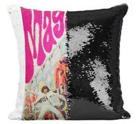 Fabulous Coussin avec Housse Sequin - Paillettes Noir the Who Magic Bus Rock [40 x 40 cm] Noir G