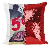 Fabulous Coussin avec Housse Sequin - Paillettes Rouge 5e Colonne Vieille Affiche Française de Film [40 x 40 cm] Rouge G