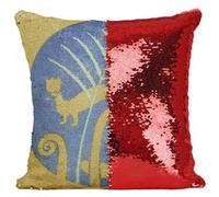 Fabulous Coussin avec Housse Sequin - Paillettes Rouge Art Japonais Ecureuil [40 x 40 cm] Rouge G