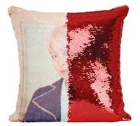Fabulous Coussin avec Housse Sequin - Paillettes Rouge BTS Map of The Soul: Persona RM Rap Man [40 x 40 cm] Rouge G