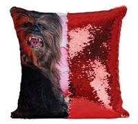 Fabulous Coussin avec Housse Sequin - Paillettes Rouge Carrie Fisher Le Retour du Jedi Star Wars [40 x 40 cm] Rouge G