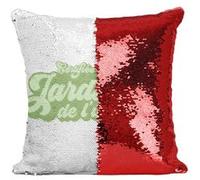 Fabulous Coussin avec Housse Sequin - Paillettes Rouge Certifiée meilleure Jardiniere de l'univers [40 x 40 cm] Rouge G
