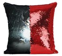 Fabulous Coussin avec Housse Sequin - Paillettes Rouge Dragon Ball Son Goku Enfant Kamehameha [40 x 40 cm] Rouge G