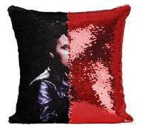 Fabulous Coussin avec Housse Sequin - Paillettes Rouge Elvis Presley Chanteur 8 [40 x 40 cm] Rouge G