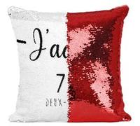 Fabulous Coussin avec Housse Sequin - Paillettes Rouge J'Adore 79 Deux Sevres Departement Niort [40 x 40 cm] Rouge G