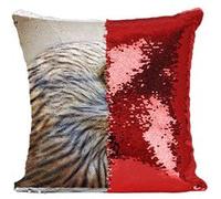 Fabulous Coussin avec Housse Sequin - Paillettes Rouge Milan Royal Aigle Magnifique [40 x 40 cm] Rouge G