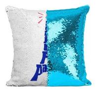 Fabulous Coussin avec Housse Sequin - Paillettes Turquoise Bonjour Paris [40 x 40 cm] Turquoise G