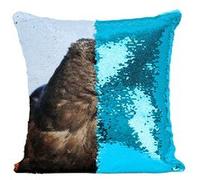 Fabulous Coussin avec Housse Sequin - Paillettes Turquoise Buse de Harris Rapace [40 x 40 cm] Turquoise G