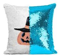 Fabulous Coussin avec Housse Sequin - Paillettes Turquoise Citrouille Socière [40 x 40 cm] Turquoise G